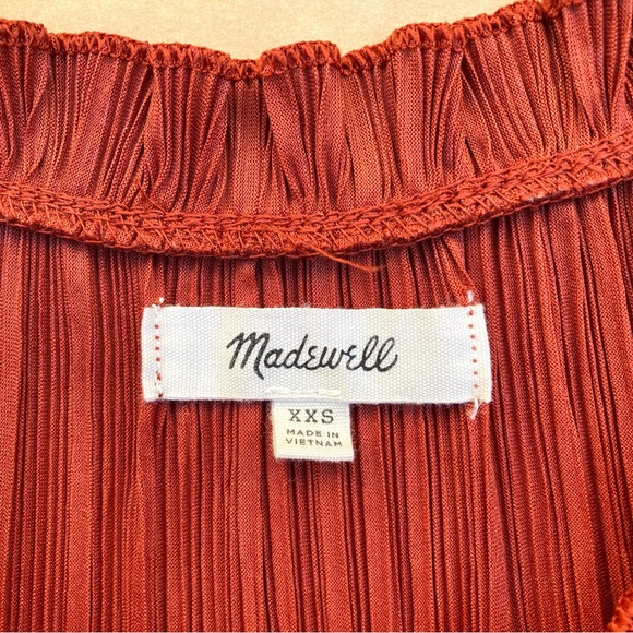 HP! Madewell β Nicole Cropped Plisse Camisole in Red Orange XXS - Picture 6 of 7